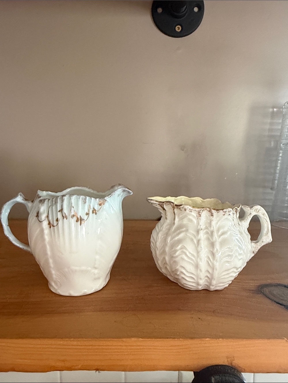 White Ceramic Decorative Creamer Pitcher - Unbranded